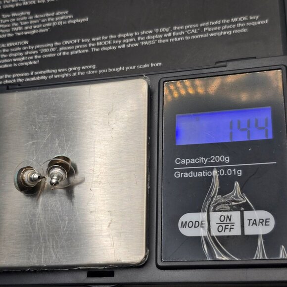 VTG Sterling Silver Larimar Stud Earrings 8.8x6mm 14.4g Dominican Republic - Picture 7 of 7